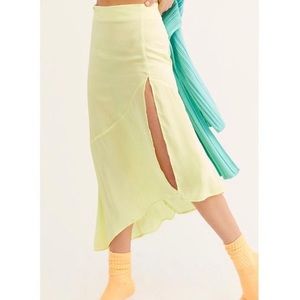 Free People Neon Lola Slit Skirt